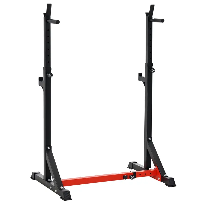 Barbell Stand Barbell Rack made of Steel Height-Adjustable Barbell Stand up to 150 kg Load Capacity Squat Rack with Rubber Feet Barbell Stand for Strength Training