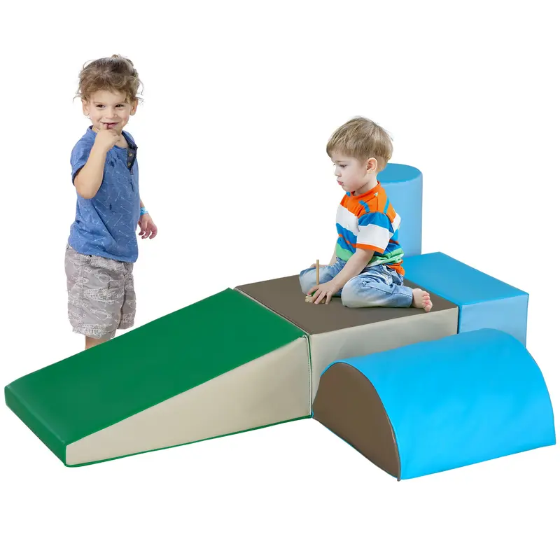 5 Piece Soft Building Blocks for Children Climbing Building Blocks Soft Foam Building Blocks Giant Building Blocks Foam Blocks Building Block Set Building Blocks for Babies & Toddlers Multicolor