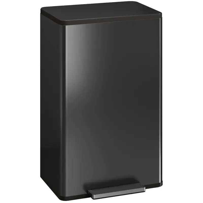 45 L Kitchen Step Trash Can with Soft-Close Lid, Removable Inner Bin, Stay-Open Function & Odor Control — 42.5 x 35 x 68 cm (16.7 x 13.8 x 26.8 in)