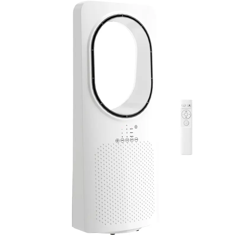 Bladeless Tower Fan for Bedroom – Whisper-Quiet 36 dB, 45° Oscillation, 3 Speeds & Modes, 15-Hour Timer, Remote, White