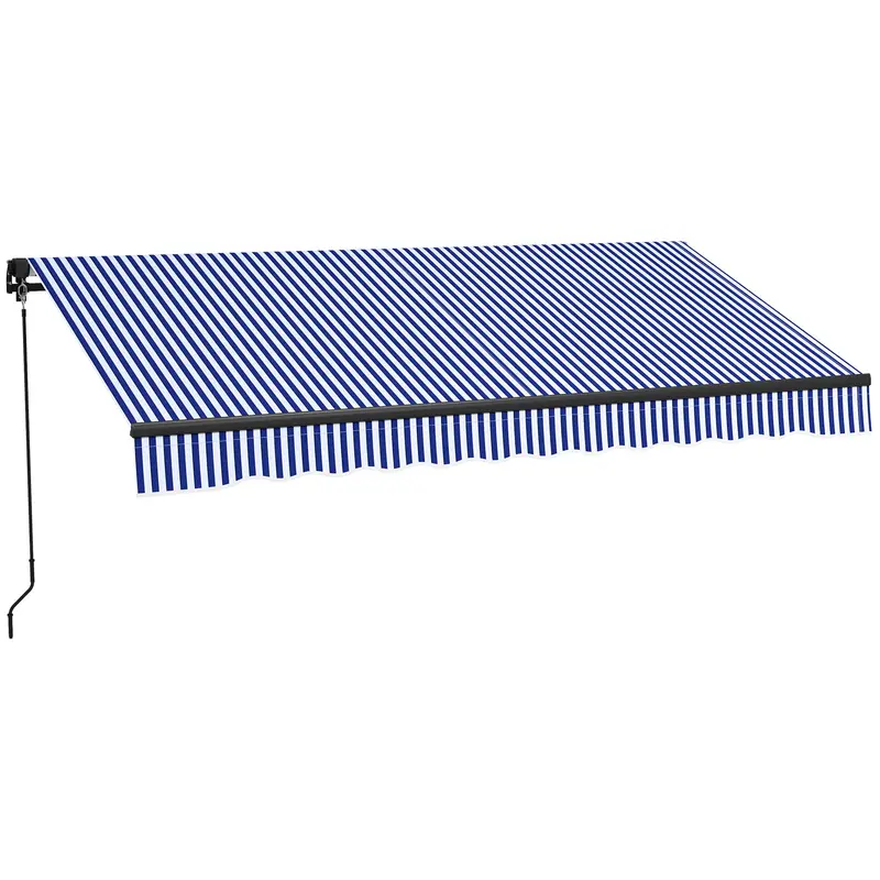 markise 4x3m Gelenkarmmarkise Aluminium, Sonnenschutz für Terrasse Balkon Fenster Eingang, Neigbar, Balkon Markise Gelenkmarkise mit Volant & Farbe:mauve ecru High Peak Nevada 3 magento:manufacturer:Name It