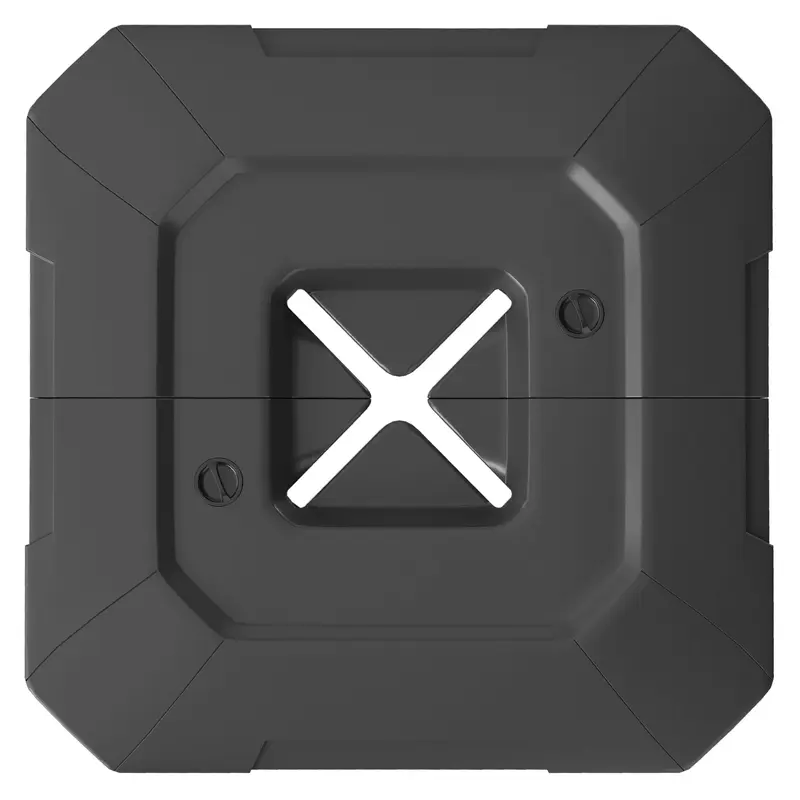 2-Piece Fillable Umbrella Base Weights for Cantilever Umbrella — Weatherproof HDPE, Up to 176/231 lb (water/sand mix), Black