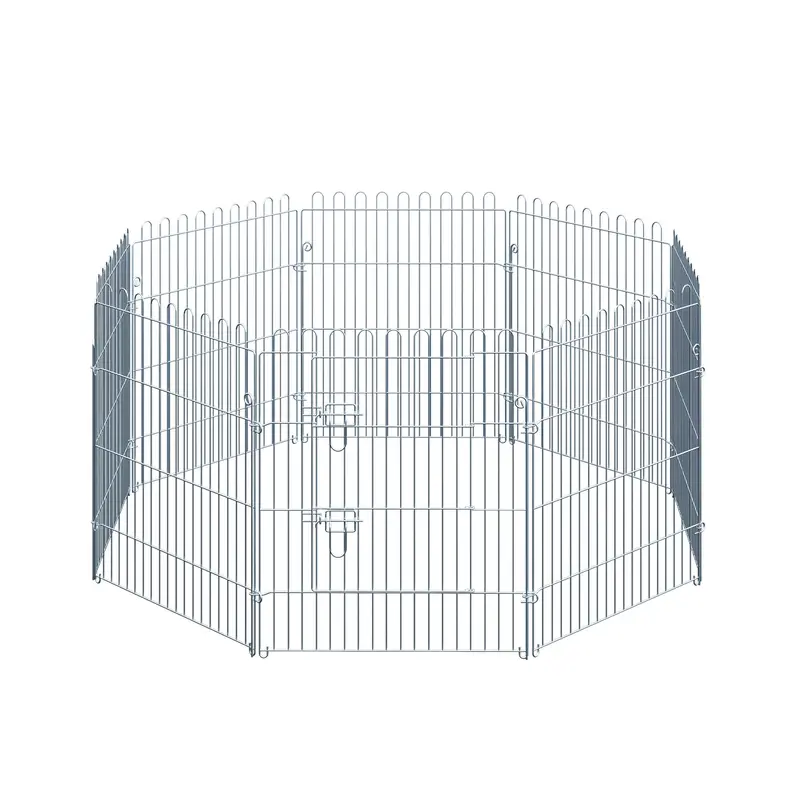 Puppy Playpen Puppy Enclosure Puppy Fence Playpen Puppy Gate for Pets 8-piece W63 x H76 cm