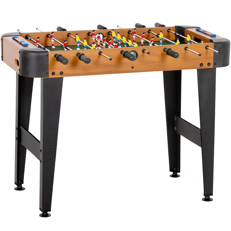 SPORTNOW Foosball Table for Kids & Adults — 22 Players, 2 Balls, Manual Score Counters, Anti-Slip Handles, 92 x 75 x 71 cm (36.2 x 29.5 x 28.0 in), Brown