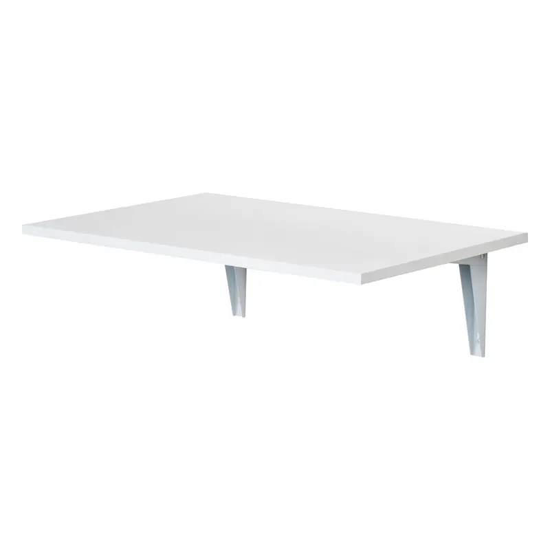 Folding Wall Table Foldable Wall-Mounted Wood Table Space Saving for Kitchen Dining Room Bedroom Load 10 kg 60x40x20 cm White
