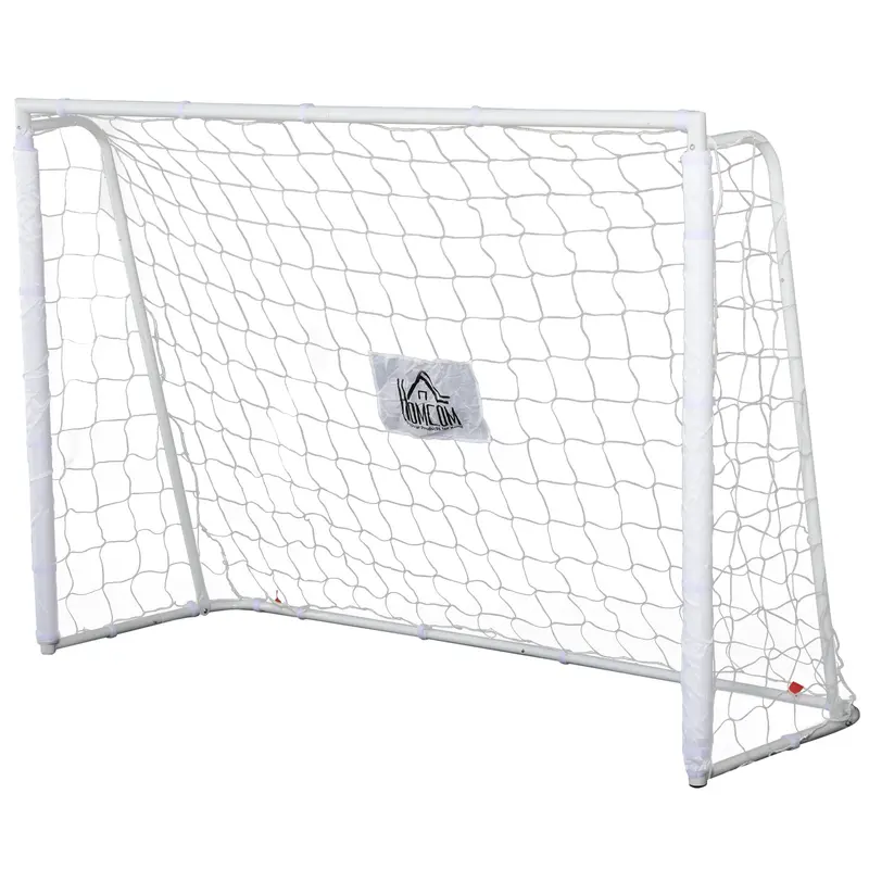 Football Goal - Soccer Goal - Training Goal dimensions 186L x 62W x 123H cm - metal frame PE net - pegs & tool included - white