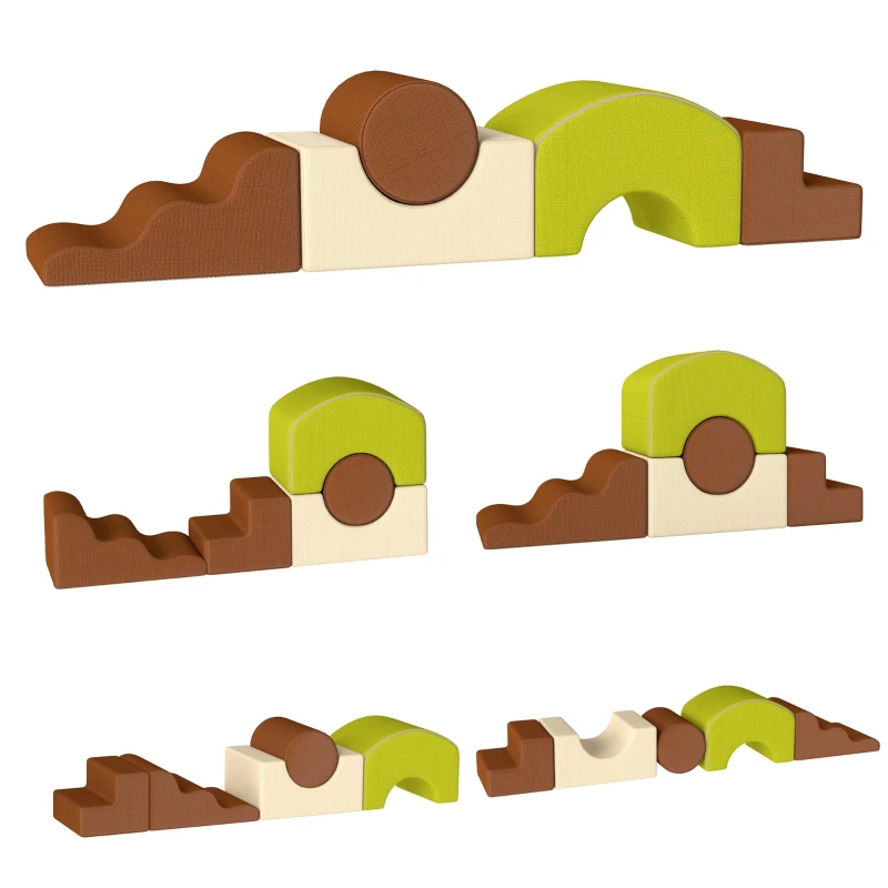 5-Piece Soft Foam Climbing Set for Toddlers — Non-Slip Base, Removable Covers