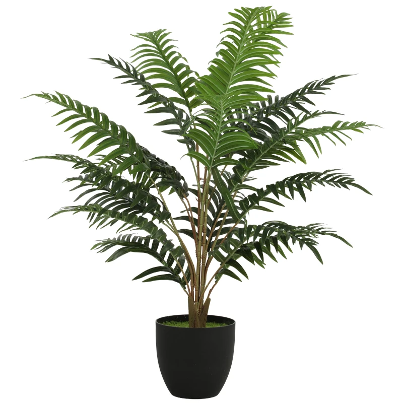 35.4" (90 cm) Artificial Fern in Pot with Flexible Branches – Faux Plant for Home, Office, Living Room, Bedroom