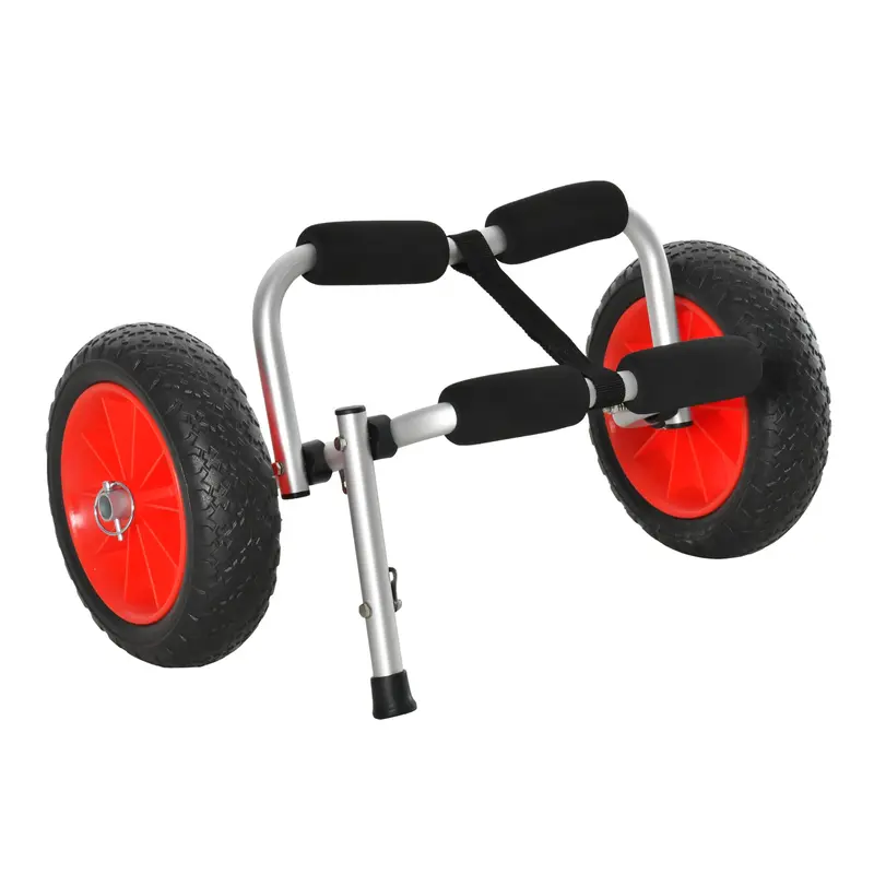 Foldable Kayak Transport Cart Boat Canoe Carrier Trailer Dolly Load 70kg with Universal Aluminum Canoe Carrier 62x35x30 cm