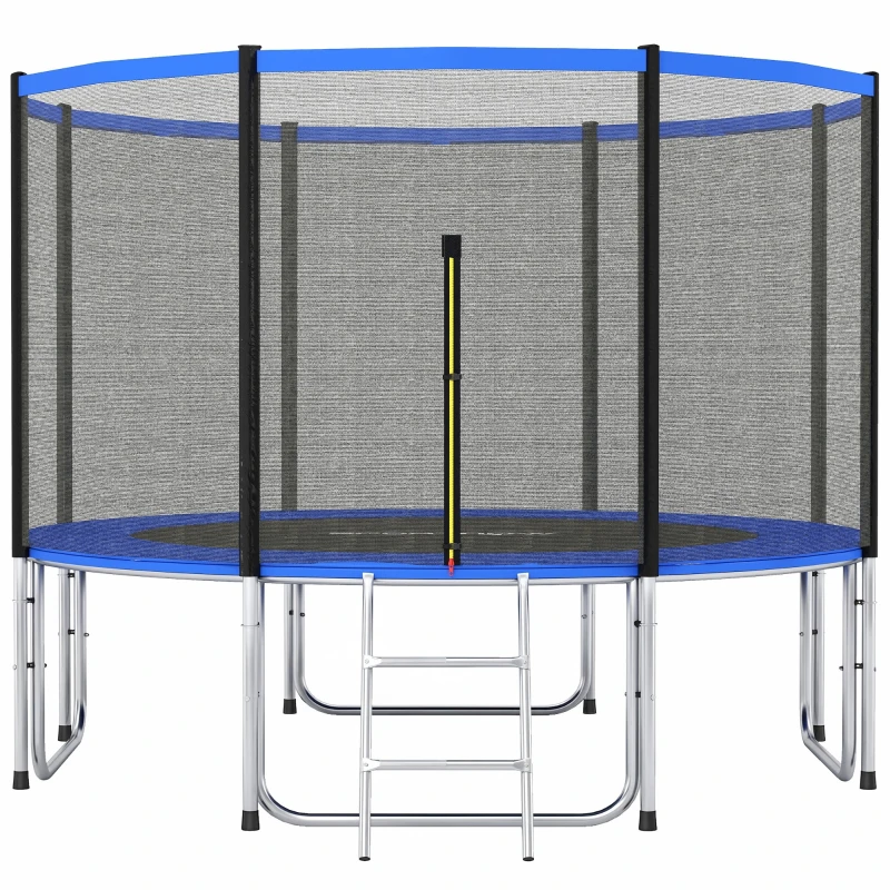 SPORTNOW 12 ft (366 cm) Kids Outdoor Trampoline with Enclosure Net, Ladder & Galvanized Steel Frame — Ages 6+, 331 lb Capacity