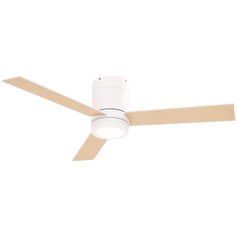 Ceiling Fan with Lighting, Remote Control, 48W Ceiling Light with Fan, 112 cm Quiet Dimmable Ceiling Lamp with Timer, 3 Speeds, for Living, Bedroom, and Dining Room, White