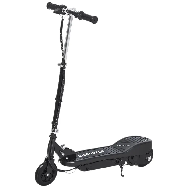 Electric Scooter for Kids 7+ Years Foldable Scooter with Adjustable Height Rechargeable 24V Battery Speed up to 12 km/h and Brake Load 50 kg 74x36x82.5-92.5 cm Black