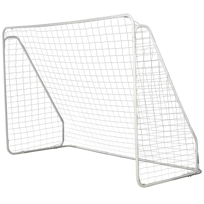 Football Goal - Soccer Goal - Training Goal dimensions 301L x 120W x 200H cm - white epoxy metal frame PE net - stakes included - white