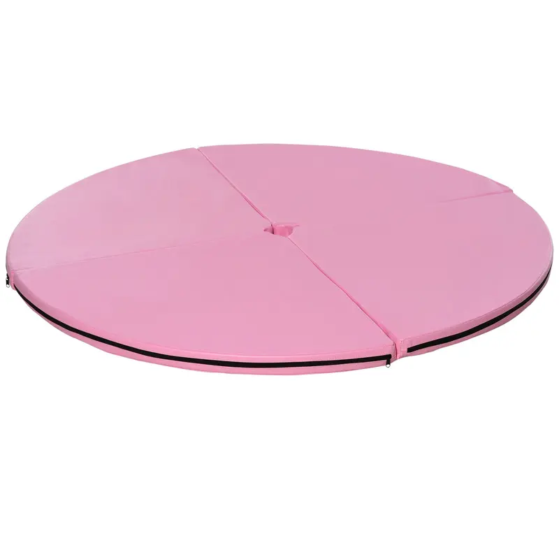 Foldable Pole Dance Mat - Pole Dance Mat - ? 150 cm Thickness 5 cm - Pink plastic covering