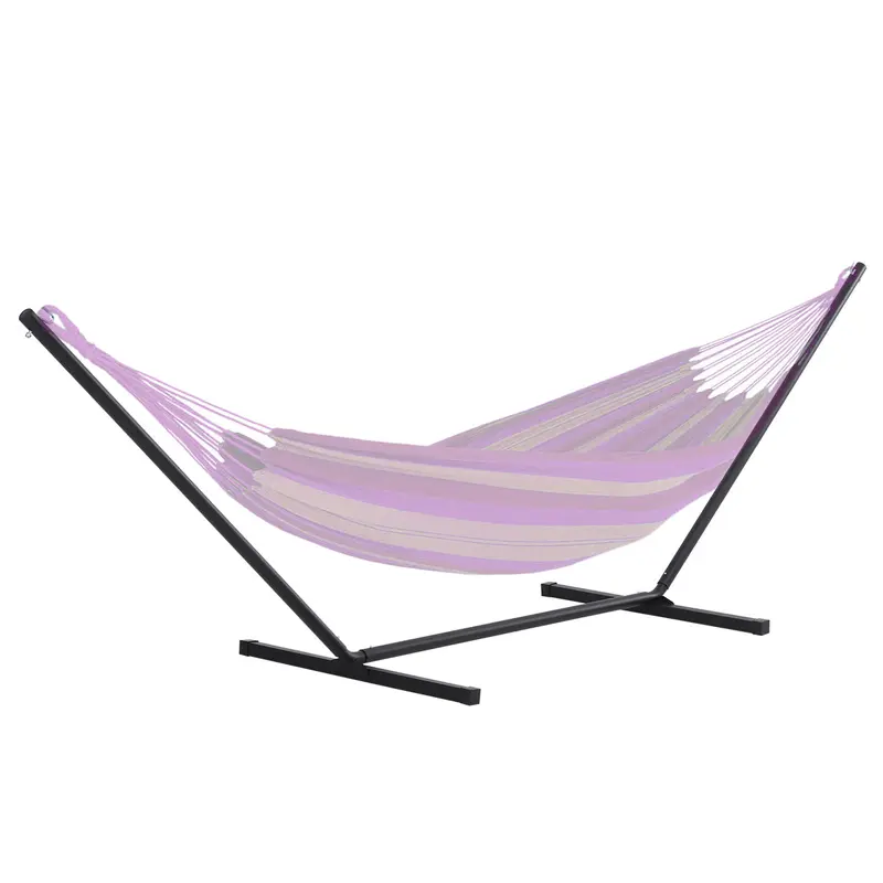 Hammock Stand for Hammocks Hammock Stand with Hooks Garden Beach Metal 360 x 92 x 112 cm up to 120 kg
