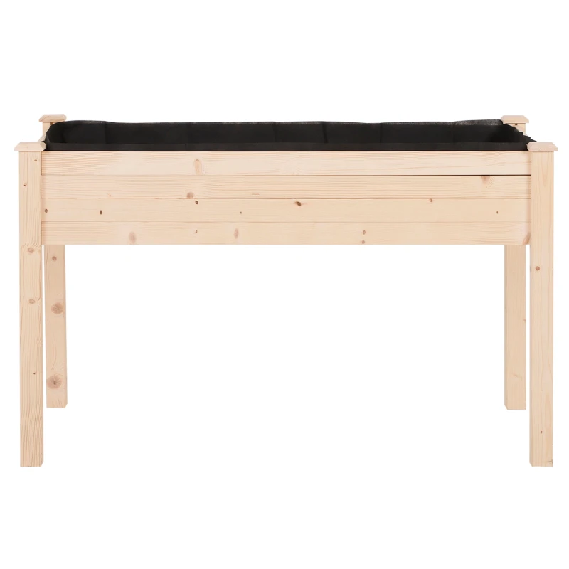 Jardinière sur Pieds Potager dim. 122L x 56l x 76H cm Inserts d'irrigation + Feutre de Drainage Inclus Bois Massif Sapin