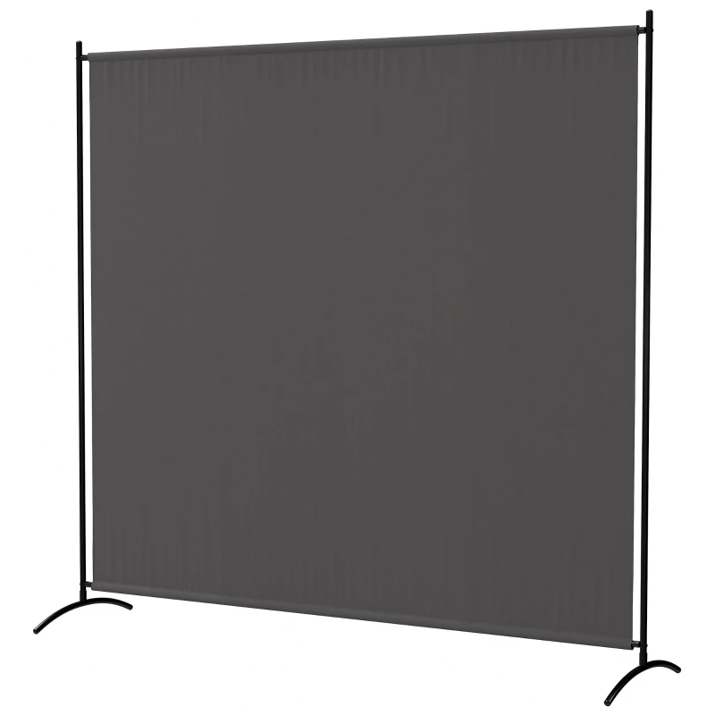 Paravent Extérieur à Panneau Unique, Séparateur de Pièce de 180H cm avec Protection UV30+, Panneau Brise-Vue avec Base Stable pour Intérieur et Extérieur, Gris Foncé