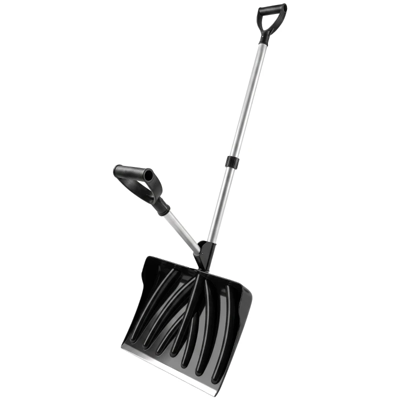Pelle à Neige Aluminium avec Poignée Ergonomique pour Allée 45 x 37 x 135 cm Noir