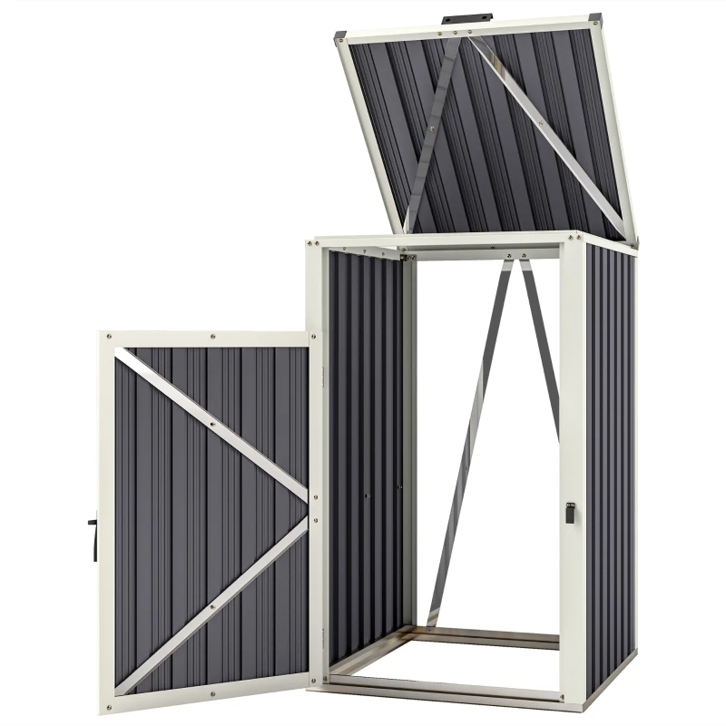 Abri pour 1 poubelle de 240 L mesurant 73 x 81 x 122 cm avec couvercle relevable