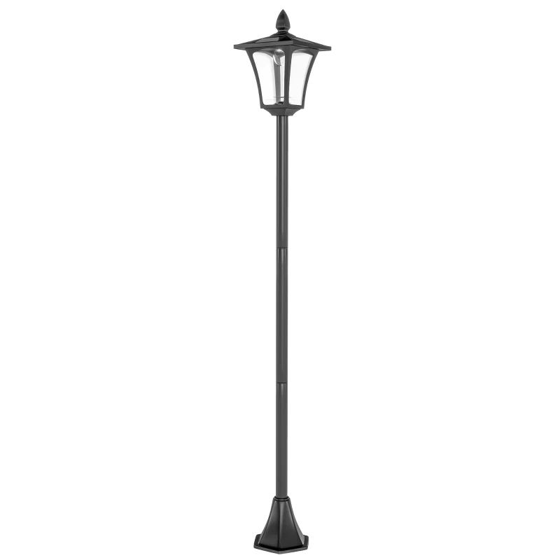 Lampadaire solaire LED 40 lm d’une hauteur de 160 cm de couleur noire