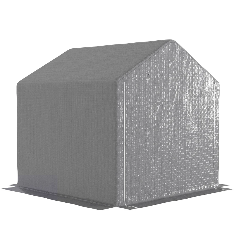 Abri de jardin portable 2 x 2 x 2 m pour vélos et outils de couleur grise