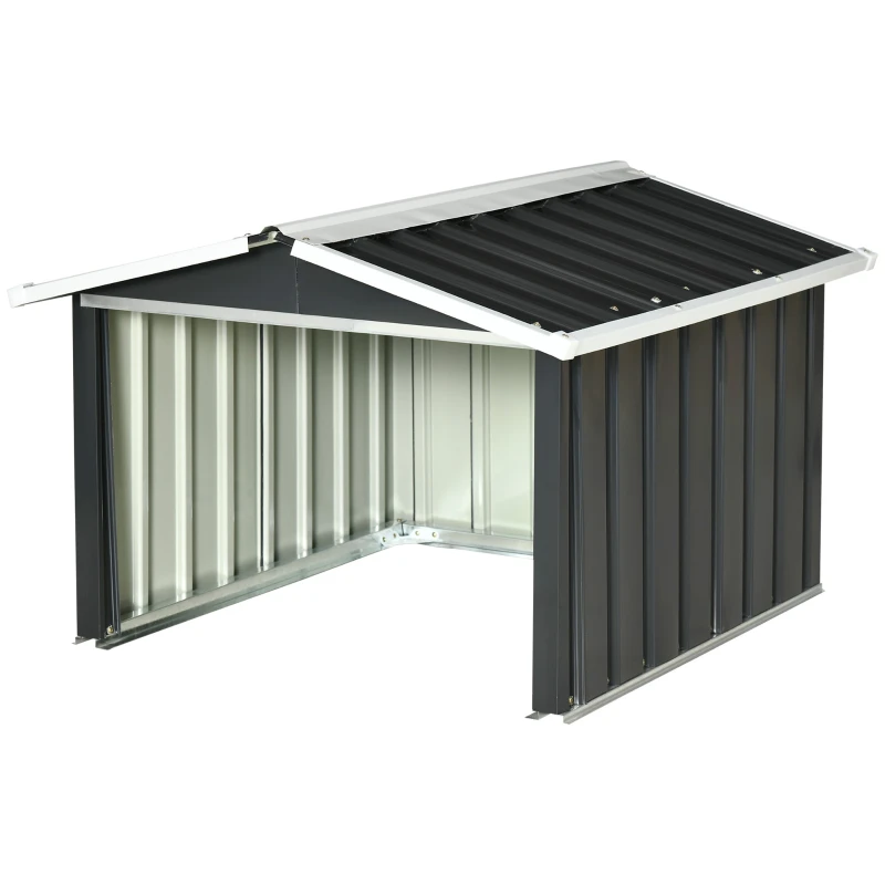 Abri de jardin pour tondeuse à gazon robot-tondeuse - garage tondeuse robot - tôle acier gris