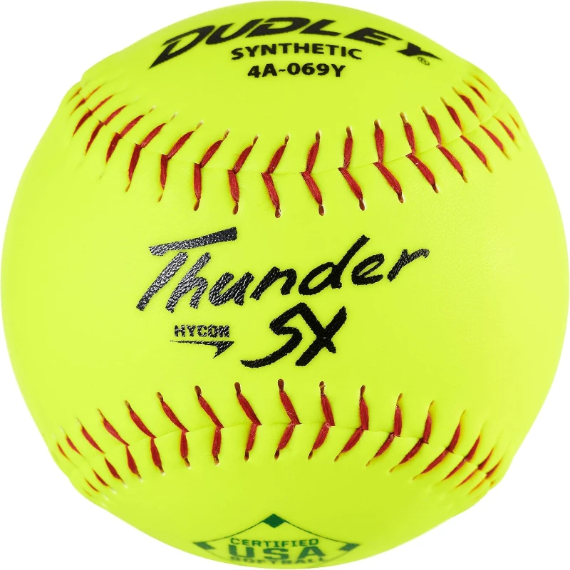 Official USASB & USSSA 12-inch Slowpitch Softballs - Hycon Poly-Core, 0.52 COR, 300 lb Compression | 12-Count Pack Options