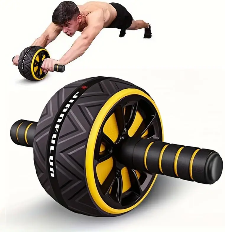 Wider Ab Roller Wheel — Core & Chest Training Wheel with Knee Pad for Home Abs Workouts