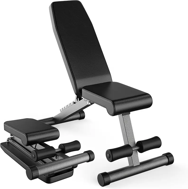 5-in-1 Adjustable Foldable Weight Bench for Bench Press, Dumbbell & Full-Body Home Workouts, 800 lb Capacity