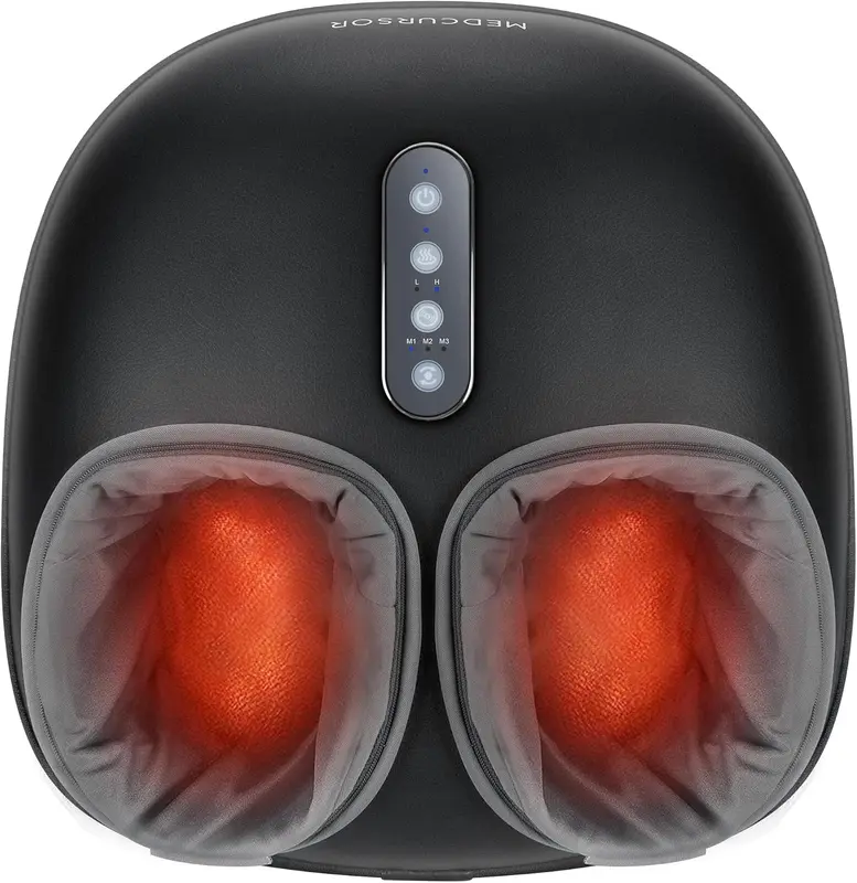 Heated Shiatsu Foot Massager with Deep Kneading & Multi-Mode Therapy - Fits Up to Size 13 for Home or Office