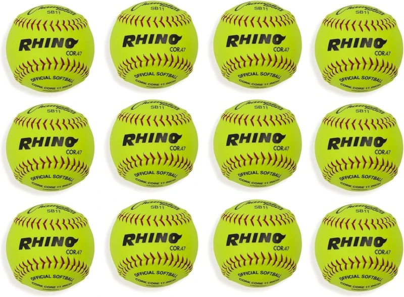 Softballs - Leather and Synthetic Choices for Training or Competition, Various Sizes