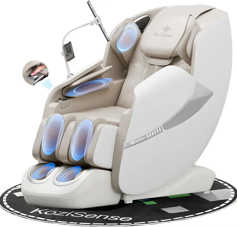 A18 3D Full-Body Shiatsu Massage Recliner, Upgraded SL-Track, Zero Gravity, Heat, AI Voice Control, Body-Scan & Calfrest Extension