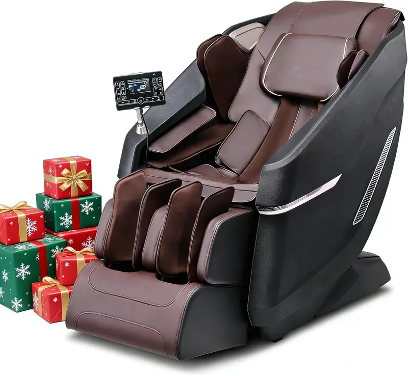 Full-Body Massage Chair — 48"/122cm SL-Track Zero Gravity Recliner, 3D Shiatsu with Body-Scan, Heating, Bluetooth Speakers, 32 Airbags for Home