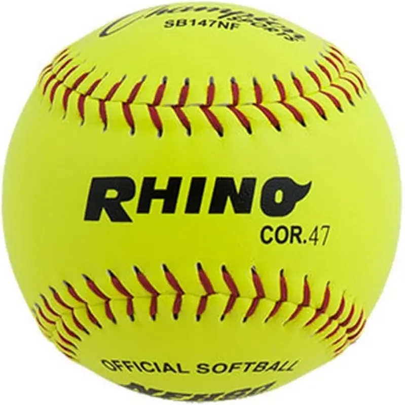 Softballs — Leather and Synthetic Options for Practice or Games, Multiple Sizes Available