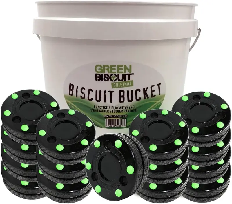 Roller Hockey Puck Bucket - 15 Pucks (Sport Court, Match-Ready)