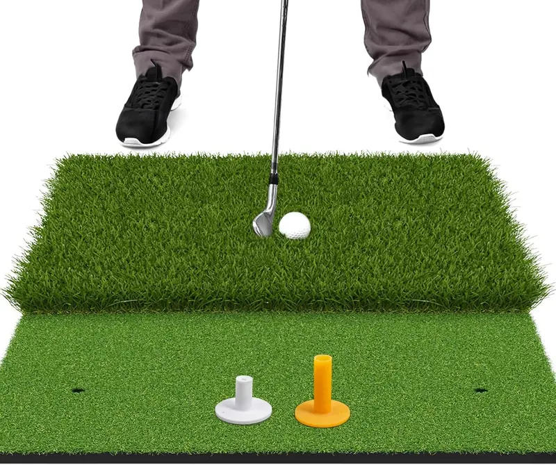 Foldable Heavy-Duty 24x24 Golf Hitting Mat — Dual-Layer Turf, 10mm EVA Backing & 5.5 lb Weighted Base for Indoor/Outdoor Swing and Chipping