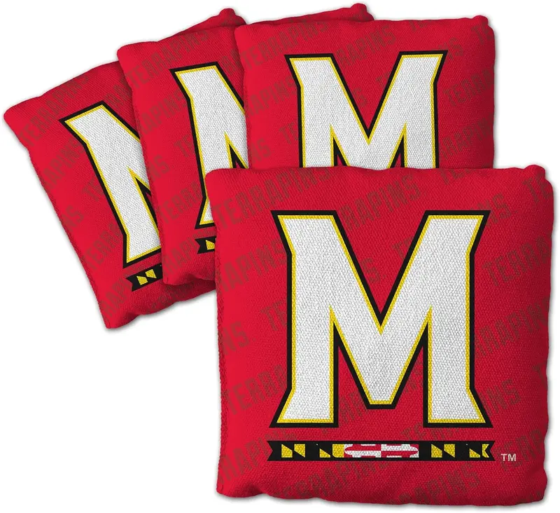 Official NCAA Licensed Set of 4 Corle Bags - All-Weather Regulation 6 x 6, 16oz - Designed in USA