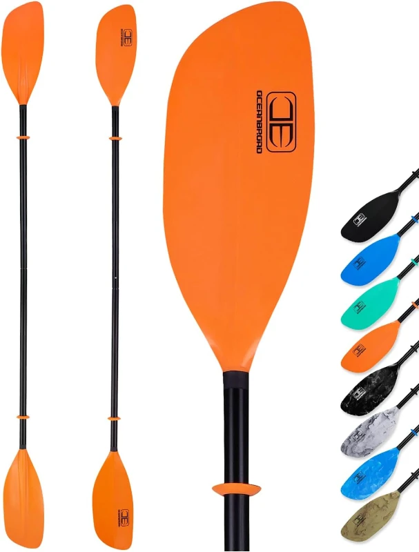 Floatable 2-Piece Kayak Paddle - Alloy Shaft, Detachable (86in/218cm & 90.5in/230cm) for Kayaking, Canoeing, Boating