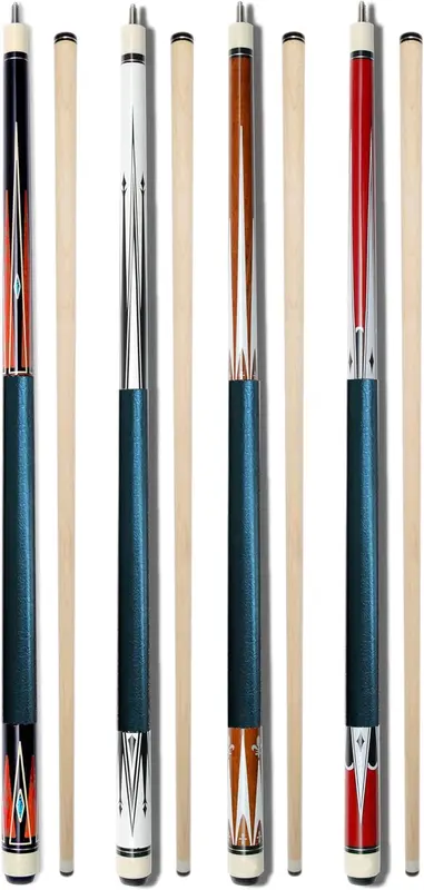 4-Piece 58-inch Pool Cue Set - Billiard House Bar Cue Sticks (SETB16~B19)