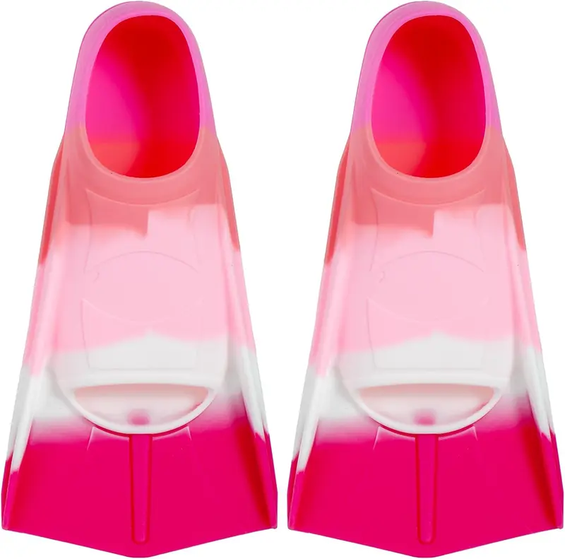 Kids Short-Blade Swim Training Fins – Silicone Pool Flippers for Beginner Lap Practice
