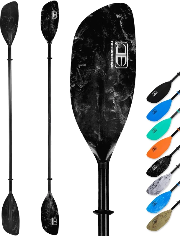 Kayak Paddle 86in (218cm) & 90.5in (230cm) — 2-Piece Floatable Alloy Shaft Oar for Kayaking, Canoeing, Boating