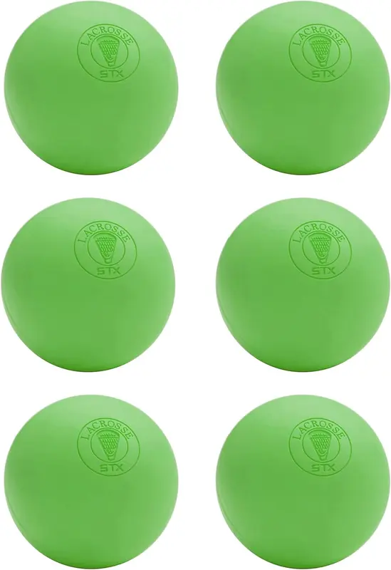Official Lacrosse Balls - Pack of 6 (Lime)