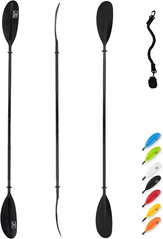 Kayak Paddle 86in (218cm) / 90.5in (230cm) / 95in (241cm) Aluminum Alloy Shaft Kayak/Canoe Oar with Paddle Leash
