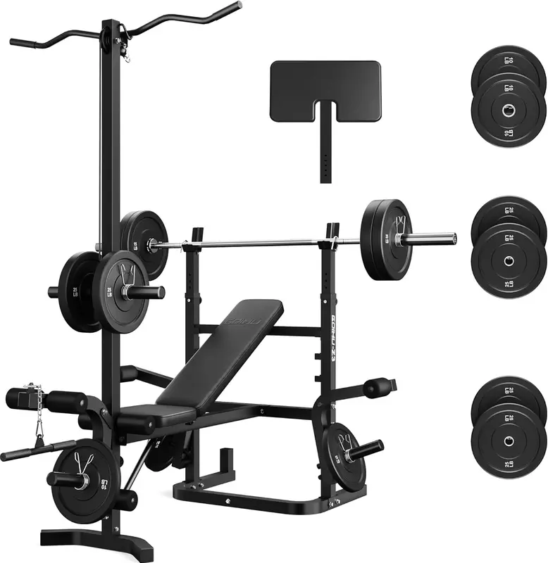 Z3 900LB Olympic Weight Bench Set — 9-in-1 Trainer with Leg Extension, Preacher Curl Pad & Lat Pulldown | Home Strength Bench