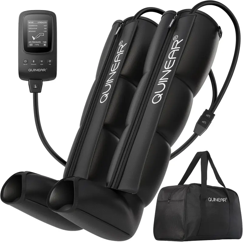 Leg Recovery Compression Boots for Athletes (Medium) - Professional Sequential Air Massage Device for Foot & Leg Therapy, Boost Circulation & Reduce Muscle Soreness