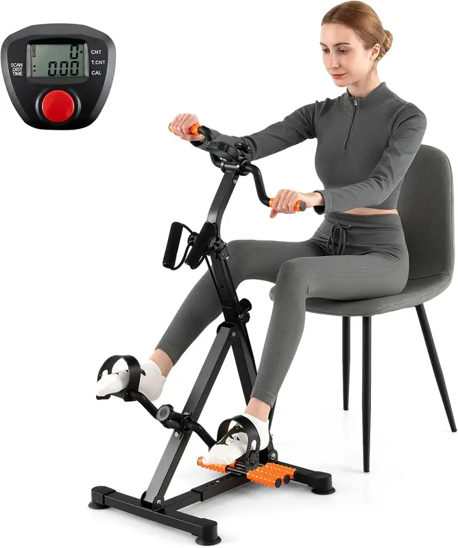 Pedal Exerciser for Seniors — Hand, Arm & Leg Physical Therapy Bike with LCD Monitor