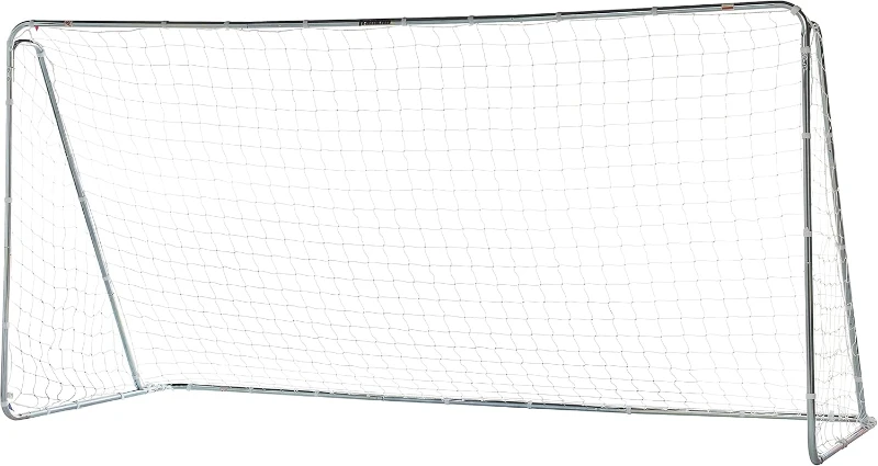 Competition Portable Steel Soccer Goal — Adult & Youth Backyard Goal with Net and Ground Stakes, Multiple Sizes & Colors