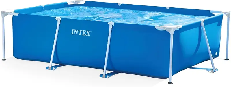 Metal-Frame Rectangular Above-Ground Pool, 9 ft 10 in x 6 ft 6.75 in x 29.5 in — Model 28272EH (Pool Only, Pump Not Included)