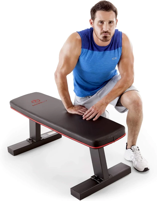 Flat Utility Weight Bench for Home Strength Training and Ab Workouts