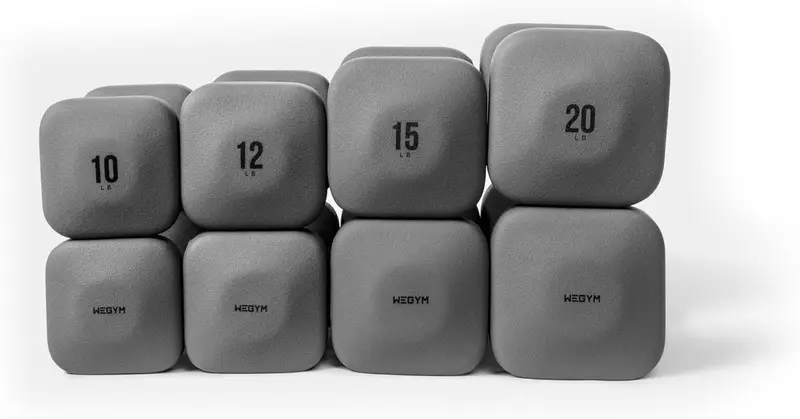 Wem SafeGrip Square Dumbbell Set for Home m - Free Weights for Strength Training